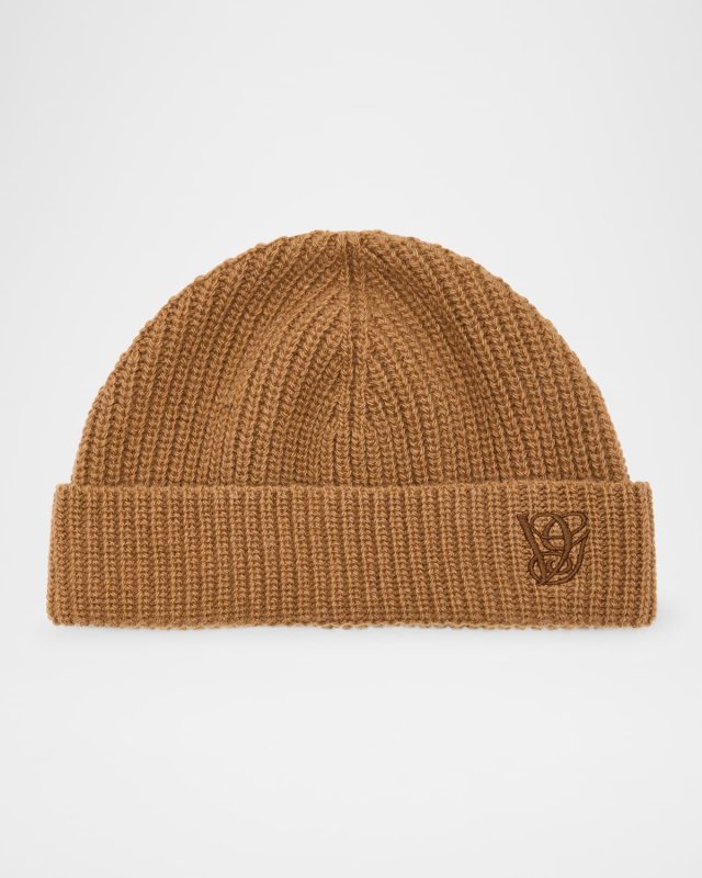 VG Embroidered Wool Knit Beanie